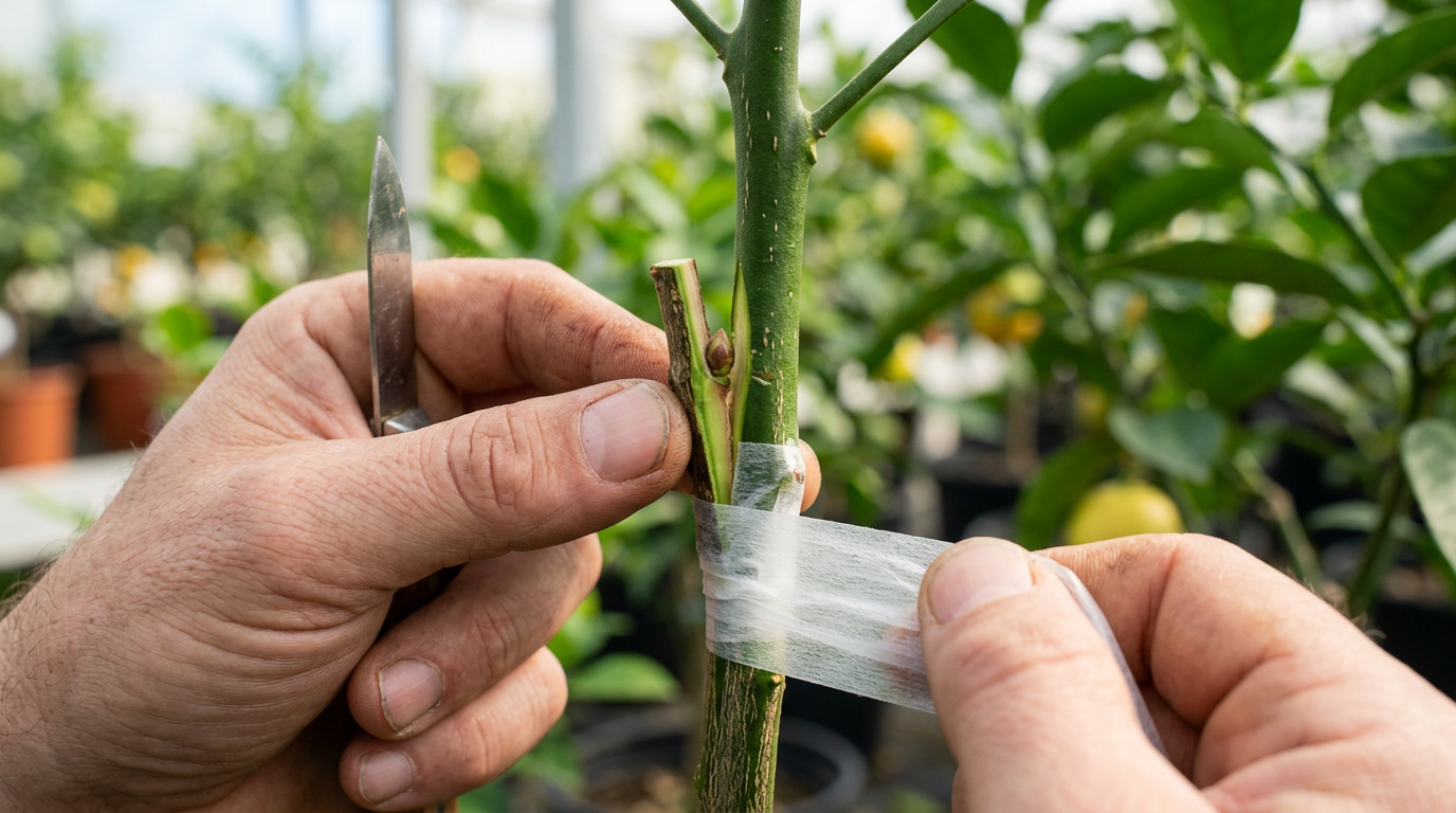Greffe des Agrumes : Guide Complet pour Réussir (Étape par Étape) : la technique du chip budding pas à pas
