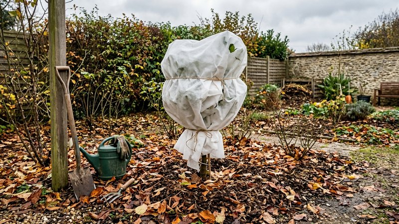 Protection hivernale d'un citronnier